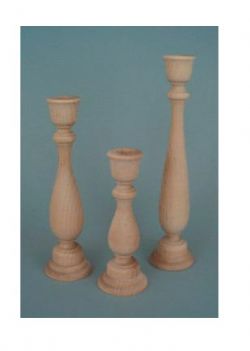 3'' Wooden Fancy Candle Stick